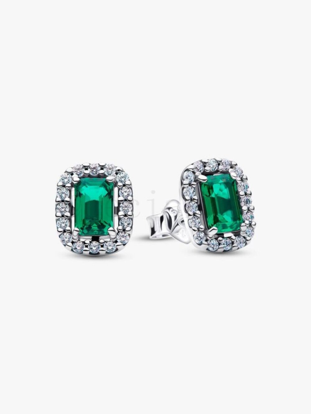 Pandora Sparkling Rectangular Stud Earrings